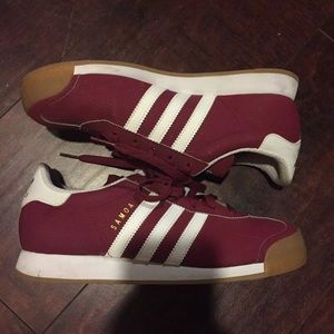 Burgundy Adidas Samoas